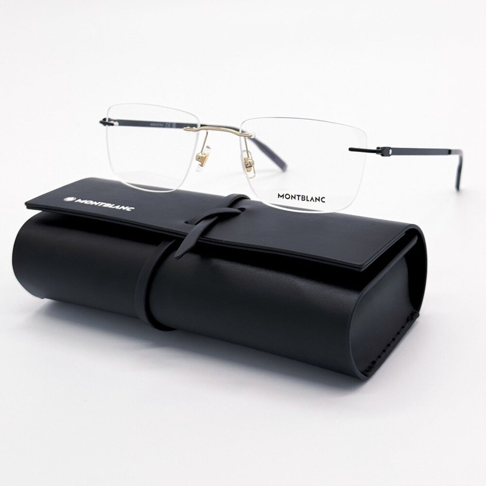 NEW MONTBLANC EYEGLASSES MB0281O 006 BLACK MEN EYEWEAR MONTBLANC
